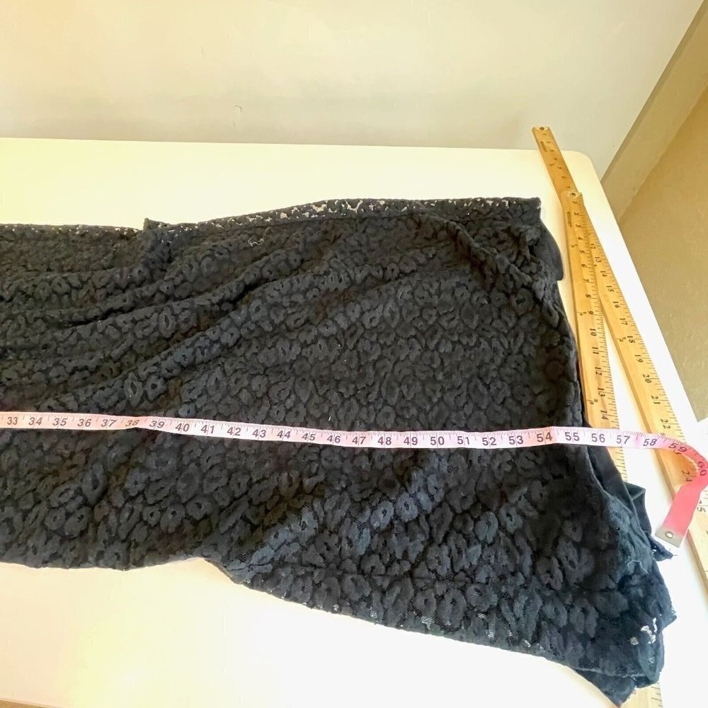 House of Harlow 1960 x Revolve Lace Maxi Midi Dress S Black Long Sleeve V-neck - Picture 9 of 9